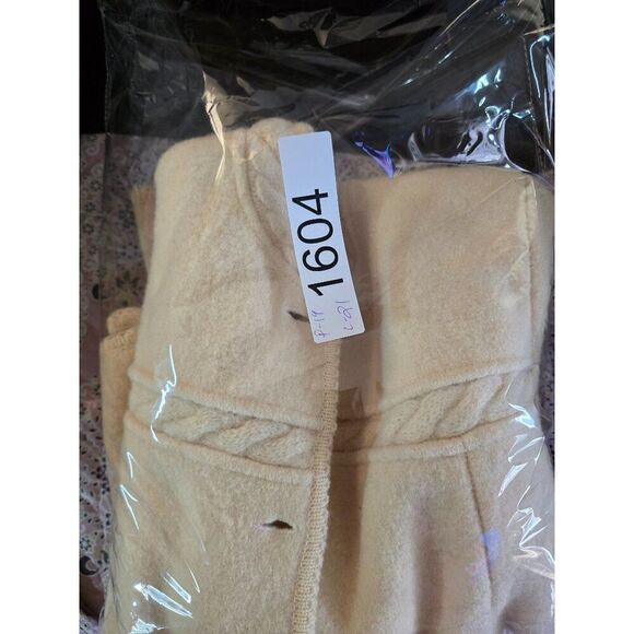 Northern Isles Wool Cream Button-Up Jacket fisherman Nautical cottagecore boho - Picture 8 of 11